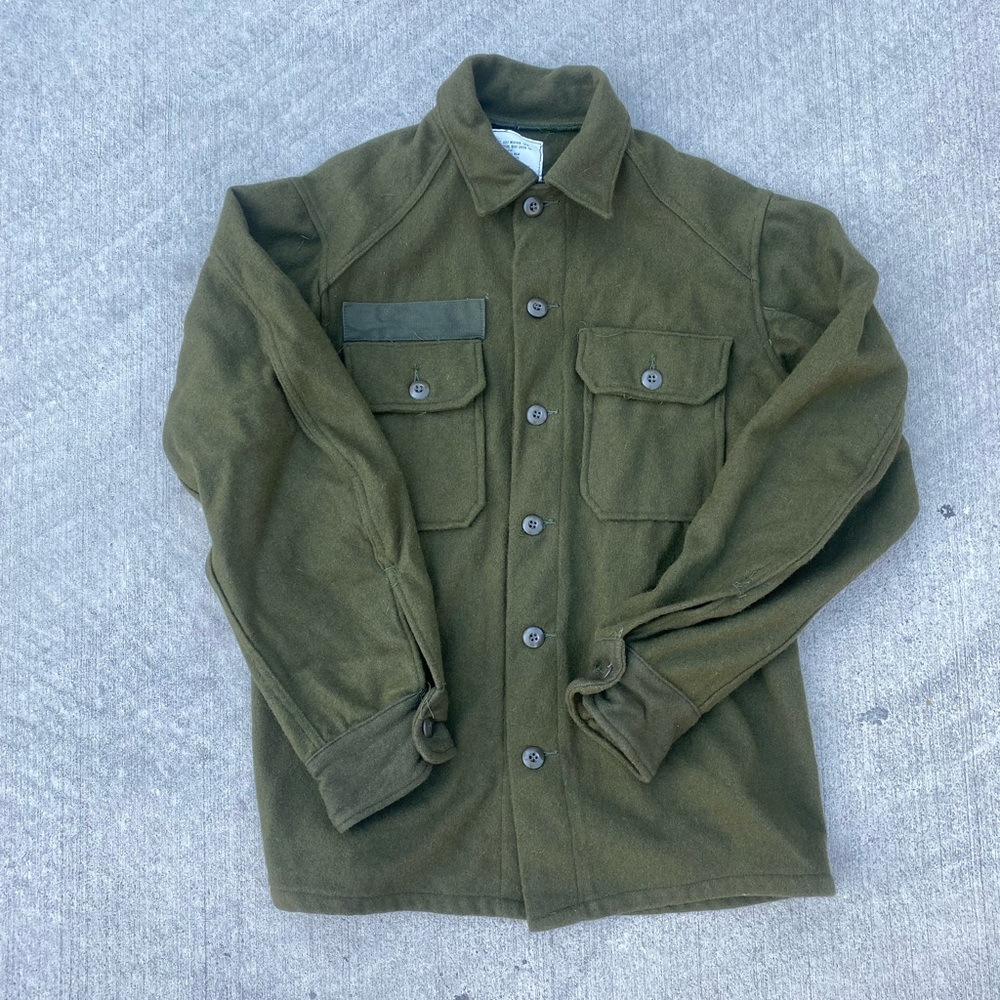 Army wool shirt jacket